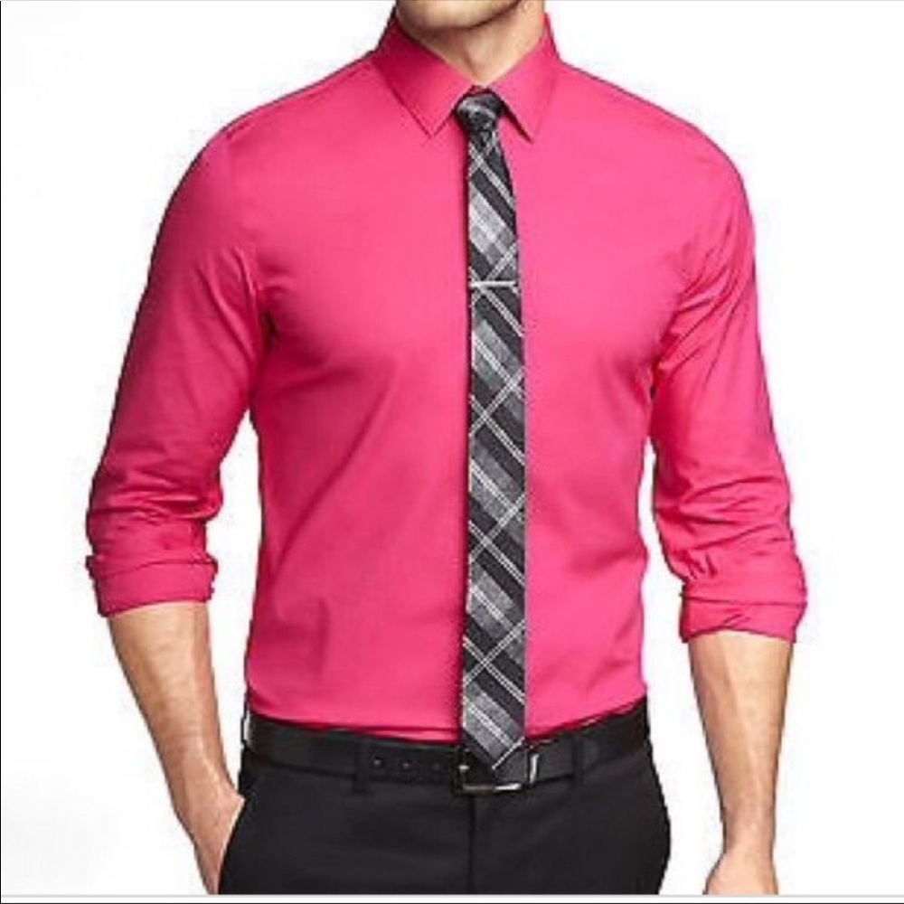 Express Pink Dress Shirt for Men